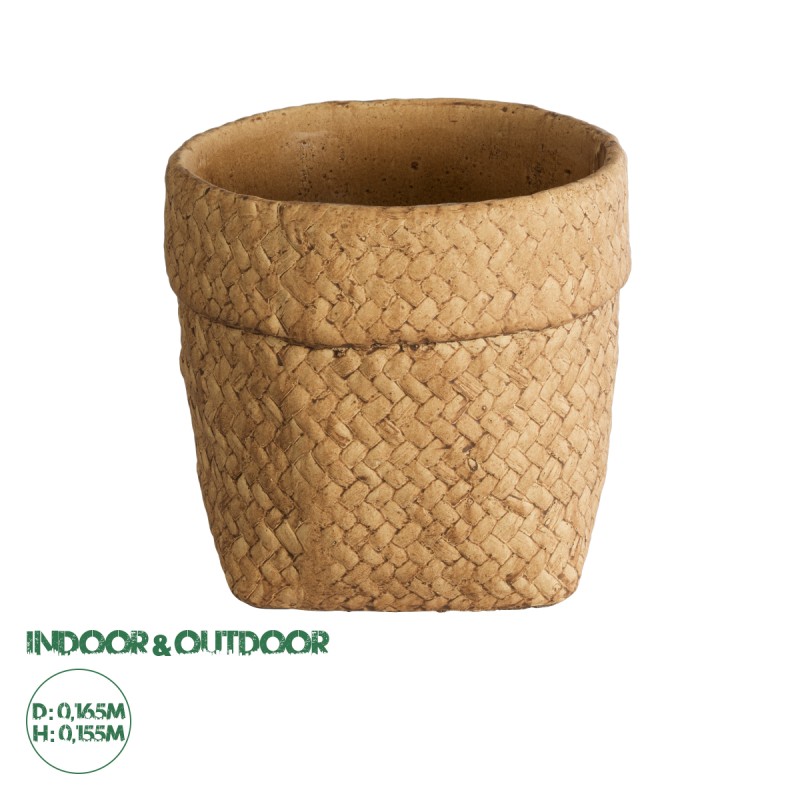 GloboStar® Artificial Garden MENDOZA 20502 Διακοσμητικό Κεραμικό Κασπώ Γλάστρα - Flower Pot Καφέ Φ16.5 x Υ15.5cm GloboStar® Artificial Garden MENDOZA 20502 Διακοσμητικό Κεραμικό Κασπώ Γλάστρα - Flower Pot Καφέ Φ16.5 x Υ15.5cm