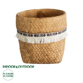 GloboStar® Artificial Garden MONTANA 20504 Διακοσμητικό Κεραμικό Κασπώ Γλάστρα - Flower Pot Καφέ με Λευκή Υφασμάτινη Κορδέλα και Μαύρες - Κόκκινες Λεπτομέρειες Φ16.5 x Υ15.5cm GloboStar® Artificial Garden MONTANA 20504 Διακοσμητικό Κεραμικό Κασπώ Γλάστρα - Flower Pot Καφέ με Λευκή Υφασμάτινη Κορδέλα και Μαύρες - Κόκκινες Λεπτομέρειες Φ16.5 x Υ15.5cm