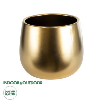 GloboStar® Artificial Garden SIDNEY 20548 Διακοσμητικό Κεραμικό Κασπώ Γλάστρα - Flower Pot Χρυσό Φ16 x Υ13cm GloboStar® Artificial Garden SIDNEY 20548 Διακοσμητικό Κεραμικό Κασπώ Γλάστρα - Flower Pot Χρυσό Φ16 x Υ13cm