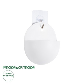 GloboStar® Artificial Garden LYON 20551 Διακοσμητικό Πλαστικό Κασπώ Γλάστρα - Flower Pot Λευκό Μ12 x Π6 x Υ13.5cm GloboStar® Artificial Garden LYON 20551 Διακοσμητικό Πλαστικό Κασπώ Γλάστρα - Flower Pot Λευκό Μ12 x Π6 x Υ13.5cm