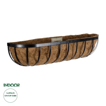 GloboStar® Artificial Garden SALAMINA 20561 Κρεμαστό Διακοσμητικό Κασπώ Γλάστρα - Flower Pot από Φλοιό Καρύδας Καφέ με Μαύρη Μεταλλική Βάση Μ76 x Π19 x Υ18cm GloboStar® Artificial Garden SALAMINA 20561 Κρεμαστό Διακοσμητικό Κασπώ Γλάστρα - Flower Pot από Φλοιό Καρύδας Καφέ με Μαύρη Μεταλλική Βάση Μ76 x Π19 x Υ18cm