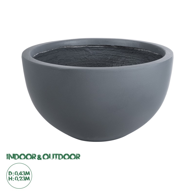 GloboStar® Artificial Garden BALTIMORE 20696 Διακοσμητικό Πολυεστερικό Τσιμεντένιο Κασπώ Γλάστρα - Flower Pot Γκρι Φ43 x Υ23cm GloboStar® Artificial Garden BALTIMORE 20696 Διακοσμητικό Πολυεστερικό Τσιμεντένιο Κασπώ Γλάστρα - Flower Pot Γκρι Φ43 x Υ23cm