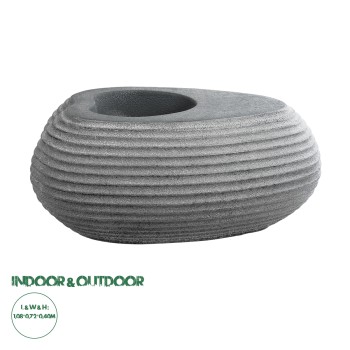 GloboStar® Artificial Garden FLORENCE 20750 Επιδαπέδιο Πολυεστερικό Τσιμεντένιο Κασπώ Γλάστρα - Flower Pot Γκρι Μ108 x Π72 x Υ40cm GloboStar® Artificial Garden FLORENCE 20750 Επιδαπέδιο Πολυεστερικό Τσιμεντένιο Κασπώ Γλάστρα - Flower Pot Γκρι Μ108 x Π72 x Υ40cm
