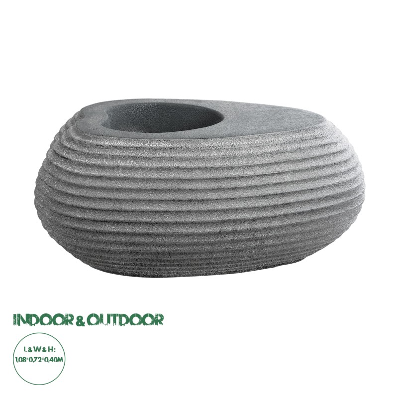 GloboStar® Artificial Garden FLORENCE 20750 Επιδαπέδιο Πολυεστερικό Τσιμεντένιο Κασπώ Γλάστρα - Flower Pot Γκρι Μ108 x Π72 x Υ40cm GloboStar® Artificial Garden FLORENCE 20750 Επιδαπέδιο Πολυεστερικό Τσιμεντένιο Κασπώ Γλάστρα - Flower Pot Γκρι Μ108 x Π72 x Υ40cm
