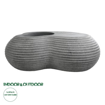 GloboStar® Artificial Garden FLORENCE 20751 Επιδαπέδιο Πολυεστερικό Τσιμεντένιο Κασπώ Γλάστρα - Flower Pot Γκρι Μ130 x Π90 x Υ48cm GloboStar® Artificial Garden FLORENCE 20751 Επιδαπέδιο Πολυεστερικό Τσιμεντένιο Κασπώ Γλάστρα - Flower Pot Γκρι Μ130 x Π90 x Υ48cm