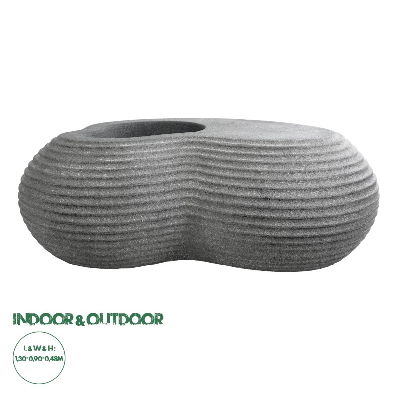 GloboStar® Artificial Garden FLORENCE 20751 Επιδαπέδιο Πολυεστερικό Τσιμεντένιο Κασπώ Γλάστρα - Flower Pot Γκρι Μ130 x Π90 x Υ48cm GloboStar® Artificial Garden FLORENCE 20751 Επιδαπέδιο Πολυεστερικό Τσιμεντένιο Κασπώ Γλάστρα - Flower Pot Γκρι Μ130 x Π90 x Υ48cm