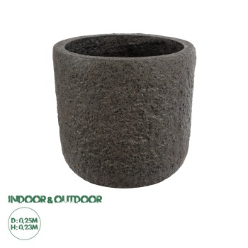 GloboStar® Artificial Garden LUCCA 20755 Επιδαπέδιο Πολυεστερικό Τσιμεντένιο Κασπώ Γλάστρα - Flower Pot Καφέ Φ25 x Υ23cm GloboStar® Artificial Garden LUCCA 20755 Επιδαπέδιο Πολυεστερικό Τσιμεντένιο Κασπώ Γλάστρα - Flower Pot Καφέ Φ25 x Υ23cm
