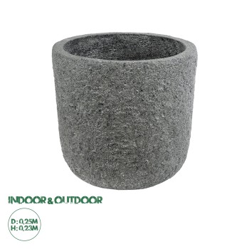 GloboStar® Artificial Garden ERICE 20757 Επιδαπέδιο Πολυεστερικό Τσιμεντένιο Κασπώ Γλάστρα - Flower Pot Γκρι Φ25 x Υ23cm GloboStar® Artificial Garden ERICE 20757 Επιδαπέδιο Πολυεστερικό Τσιμεντένιο Κασπώ Γλάστρα - Flower Pot Γκρι Φ25 x Υ23cm