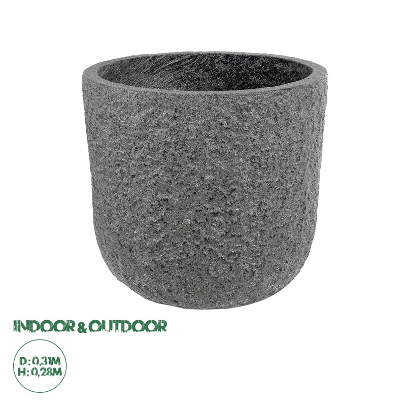 GloboStar® Artificial Garden ERICE 20758 Επιδαπέδιο Πολυεστερικό Τσιμεντένιο Κασπώ Γλάστρα - Flower Pot Γκρι Φ31 x Υ28cm GloboStar® Artificial Garden ERICE 20758 Επιδαπέδιο Πολυεστερικό Τσιμεντένιο Κασπώ Γλάστρα - Flower Pot Γκρι Φ31 x Υ28cm