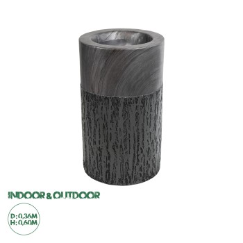 GloboStar® Artificial Garden PISA 20761 Επιδαπέδιο Πολυεστερικό Τσιμεντένιο Κασπώ Γλάστρα - Flower Pot Γκρι Ανθρακί Φ36 x Υ60cm GloboStar® Artificial Garden PISA 20761 Επιδαπέδιο Πολυεστερικό Τσιμεντένιο Κασπώ Γλάστρα - Flower Pot Γκρι Ανθρακί Φ36 x Υ60cm