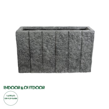 GloboStar® Artificial Garden PELLEGRINO 20765 Επιδαπέδιο Πολυεστερικό Τσιμεντένιο Κασπώ Γλάστρα - Flower Pot Γκρι Μ100 x Π31 x Υ60cm GloboStar® Artificial Garden PELLEGRINO 20765 Επιδαπέδιο Πολυεστερικό Τσιμεντένιο Κασπώ Γλάστρα - Flower Pot Γκρι Μ100 x Π31 x Υ60cm