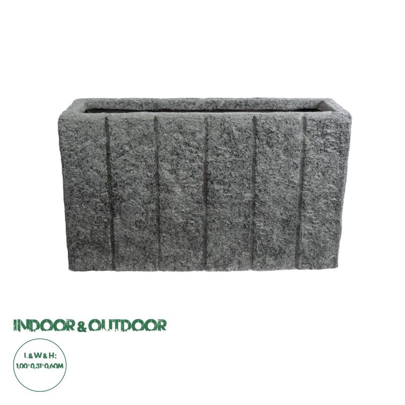 GloboStar® Artificial Garden PELLEGRINO 20765 Επιδαπέδιο Πολυεστερικό Τσιμεντένιο Κασπώ Γλάστρα - Flower Pot Γκρι Μ100 x Π31 x Υ60cm GloboStar® Artificial Garden PELLEGRINO 20765 Επιδαπέδιο Πολυεστερικό Τσιμεντένιο Κασπώ Γλάστρα - Flower Pot Γκρι Μ100 x Π31 x Υ60cm