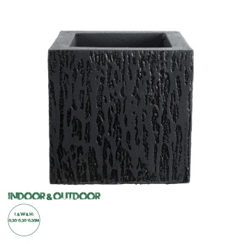 GloboStar® Artificial Garden CATALONIA 20767 Επιδαπέδιο Πολυεστερικό Τσιμεντένιο Κασπώ Γλάστρα - Flower Pot Μαύρο Μ30 x Π30 x Υ30cm GloboStar® Artificial Garden CATALONIA 20767 Επιδαπέδιο Πολυεστερικό Τσιμεντένιο Κασπώ Γλάστρα - Flower Pot Μαύρο Μ30 x Π30 x Υ30cm