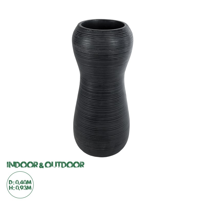 GloboStar® Artificial Garden BARRIO 20773 Επιδαπέδιο Πολυεστερικό Τσιμεντένιο Κασπώ Γλάστρα - Flower Pot Μαύρο Φ40 x Υ93cm GloboStar® Artificial Garden BARRIO 20773 Επιδαπέδιο Πολυεστερικό Τσιμεντένιο Κασπώ Γλάστρα - Flower Pot Μαύρο Φ40 x Υ93cm