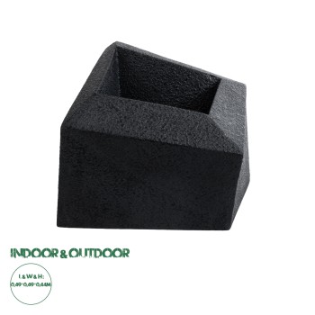 GloboStar® Artificial Garden CAMDEN 20789 Επιδαπέδιο Πολυεστερικό Τσιμεντένιο Κασπώ Γλάστρα - Flower Pot Μαύρο Μ49 x Π49 x Υ44cm GloboStar® Artificial Garden CAMDEN 20789 Επιδαπέδιο Πολυεστερικό Τσιμεντένιο Κασπώ Γλάστρα - Flower Pot Μαύρο Μ49 x Π49 x Υ44cm