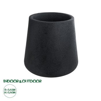 GloboStar® Artificial Garden SOHO 20791 Επιδαπέδιο Πολυεστερικό Τσιμεντένιο Κασπώ Γλάστρα - Flower Pot Μαύρο Φ65 x Υ60cm GloboStar® Artificial Garden SOHO 20791 Επιδαπέδιο Πολυεστερικό Τσιμεντένιο Κασπώ Γλάστρα - Flower Pot Μαύρο Φ65 x Υ60cm