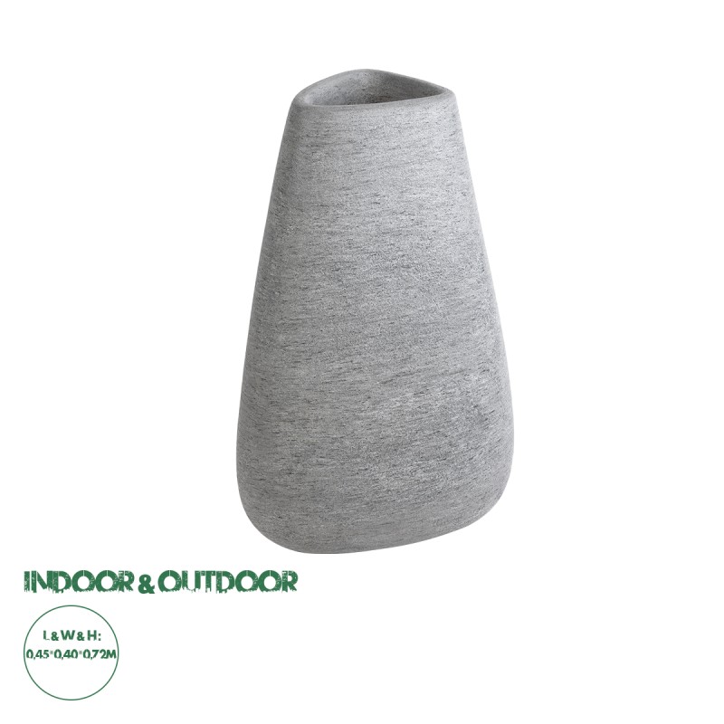 GloboStar® Artificial Garden OXFORD 20796 Επιδαπέδιο Πολυεστερικό Τσιμεντένιο Κασπώ Γλάστρα - Flower Pot Γκρι Μ45 x Π40 x Υ72cm GloboStar® Artificial Garden OXFORD 20796 Επιδαπέδιο Πολυεστερικό Τσιμεντένιο Κασπώ Γλάστρα - Flower Pot Γκρι Μ45 x Π40 x Υ72cm