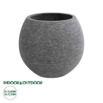 GloboStar® Artificial Garden COLUMBIA 20797 Επιδαπέδιο Πολυεστερικό Τσιμεντένιο Κασπώ Γλάστρα - Flower Pot Γκρι Φ40 x Υ35cm GloboStar® Artificial Garden COLUMBIA 20797 Επιδαπέδιο Πολυεστερικό Τσιμεντένιο Κασπώ Γλάστρα - Flower Pot Γκρι Φ40 x Υ35cm