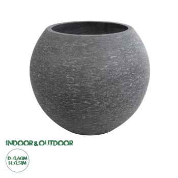 GloboStar® Artificial Garden COLUMBIA 20798 Επιδαπέδιο Πολυεστερικό Τσιμεντένιο Κασπώ Γλάστρα - Flower Pot Γκρι Φ60 x Υ51cm GloboStar® Artificial Garden COLUMBIA 20798 Επιδαπέδιο Πολυεστερικό Τσιμεντένιο Κασπώ Γλάστρα - Flower Pot Γκρι Φ60 x Υ51cm