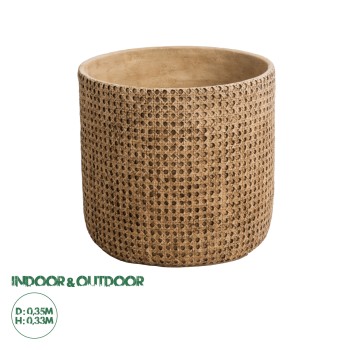 GloboStar® Artificial Garden GIUSEPPE 20800 Διακοσμητικό Πολυεστερικό Τσιμεντένιο Κασπώ Γλάστρα - Flower Pot Καφέ Φ35 x Υ33cm GloboStar® Artificial Garden GIUSEPPE 20800 Διακοσμητικό Πολυεστερικό Τσιμεντένιο Κασπώ Γλάστρα - Flower Pot Καφέ Φ35 x Υ33cm