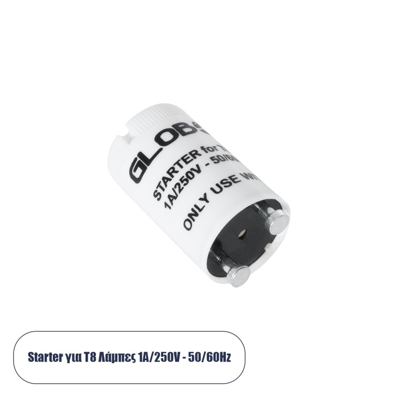 GLOBOSTAR® T8STARTER 99099 Starter για Λάμπες T8 G13 Τύπου Φθορίου Max 1A AC 220-240V IP20 - Μ2 x Π2 x Υ3.8cm GLOBOSTAR® T8STARTER 99099 Starter για Λάμπες T8 G13 Τύπου Φθορίου Max 1A AC 220-240V IP20 - Μ2 x Π2 x Υ3.8cm