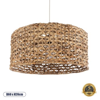 GLOBOSTAR® MANGATA 01849 Boho Κρεμαστό Φωτιστικό Οροφής με Ντουί 1 x E27 AC 220-240V IP20 - Καφέ - Μ60 x Π60 x Υ28cm GLOBOSTAR® MANGATA 01849 Boho Κρεμαστό Φωτιστικό Οροφής με Ντουί 1 x E27 AC 220-240V IP20 - Καφέ - Μ60 x Π60 x Υ28cm