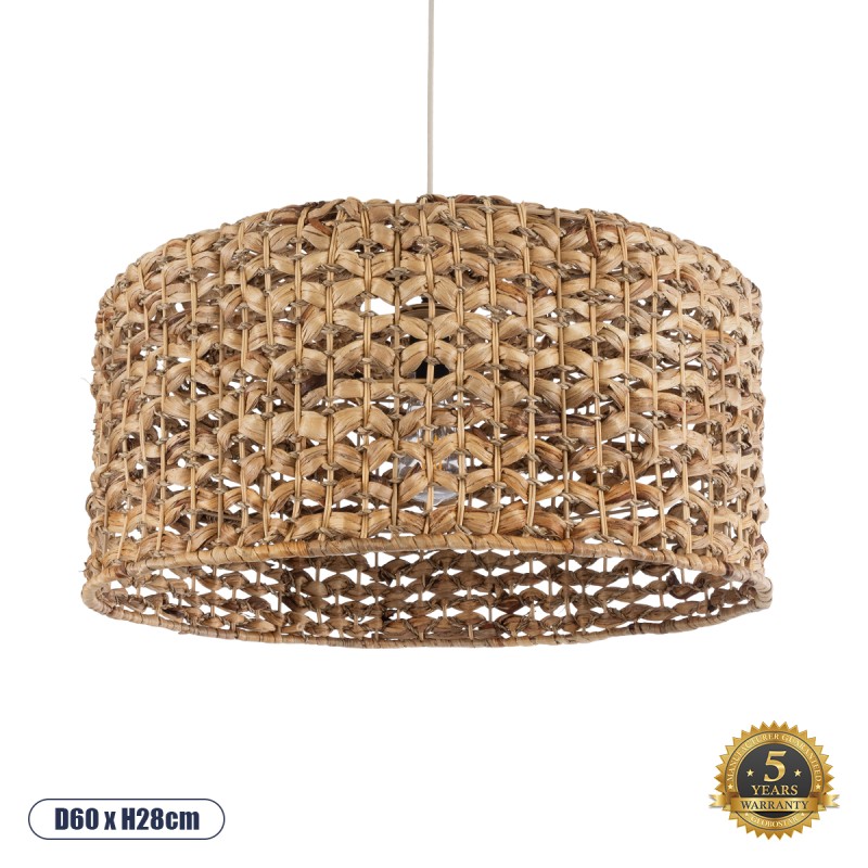 GLOBOSTAR® MANGATA 01849 Boho Κρεμαστό Φωτιστικό Οροφής με Ντουί 1 x E27 AC 220-240V IP20 - Καφέ - Μ60 x Π60 x Υ28cm GLOBOSTAR® MANGATA 01849 Boho Κρεμαστό Φωτιστικό Οροφής με Ντουί 1 x E27 AC 220-240V IP20 - Καφέ - Μ60 x Π60 x Υ28cm