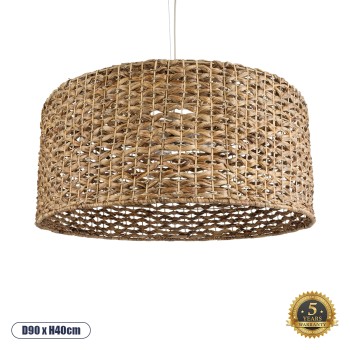 GLOBOSTAR® MANGATA 01850 Boho Κρεμαστό Φωτιστικό Οροφής με Ντουί 1 x E27 AC 220-240V IP20 - Καφέ - Μ90 x Π90 x Υ40cm GLOBOSTAR® MANGATA 01850 Boho Κρεμαστό Φωτιστικό Οροφής με Ντουί 1 x E27 AC 220-240V IP20 - Καφέ - Μ90 x Π90 x Υ40cm