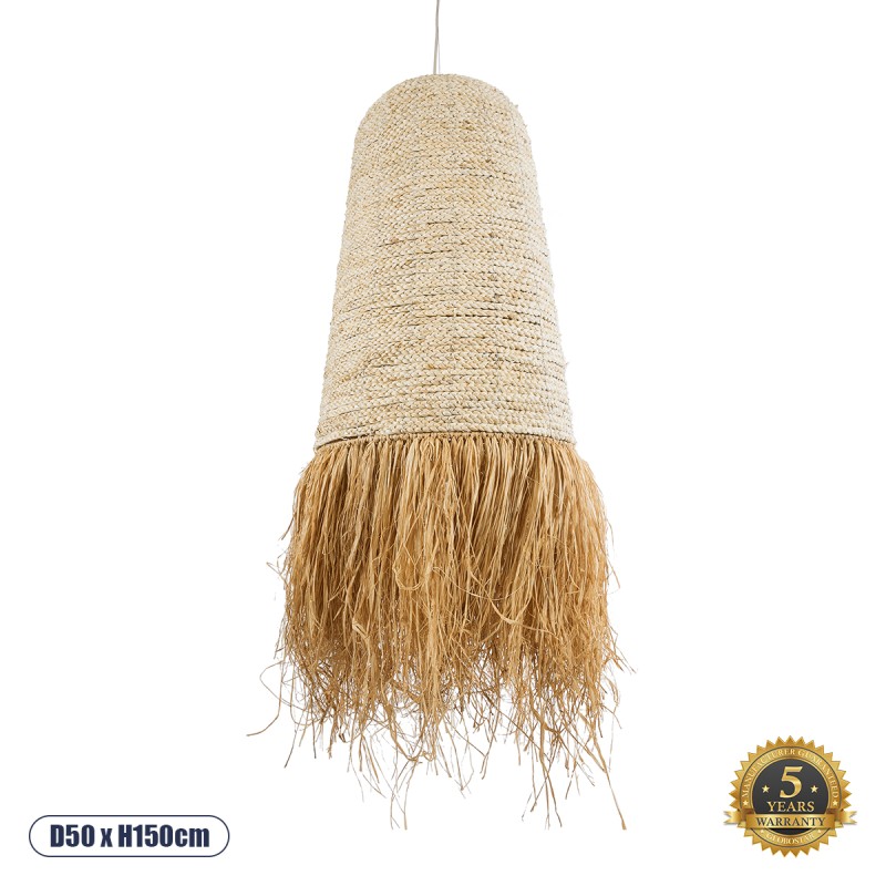 GLOBOSTAR® LETA 02171 Boho Κρεμαστό Φωτιστικό Οροφής με Ντουί 1 x E27 AC 220-240V IP20 - Μπεζ - Μ50 x Π50 x Υ150cm GLOBOSTAR® LETA 02171 Boho Κρεμαστό Φωτιστικό Οροφής με Ντουί 1 x E27 AC 220-240V IP20 - Μπεζ - Μ50 x Π50 x Υ150cm