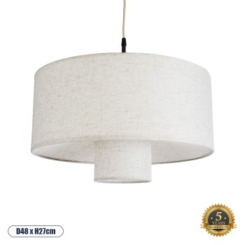 GLOBOSTAR® MARIGOLD 02226 Boho Κρεμαστό Φωτιστικό Οροφής με Ντουί 1 x E27 AC 220-240V IP20 - Λευκό - Μ48 x Π48 x Υ27cm GLOBOSTAR® MARIGOLD 02226 Boho Κρεμαστό Φωτιστικό Οροφής με Ντουί 1 x E27 AC 220-240V IP20 - Λευκό - Μ48 x Π48 x Υ27cm