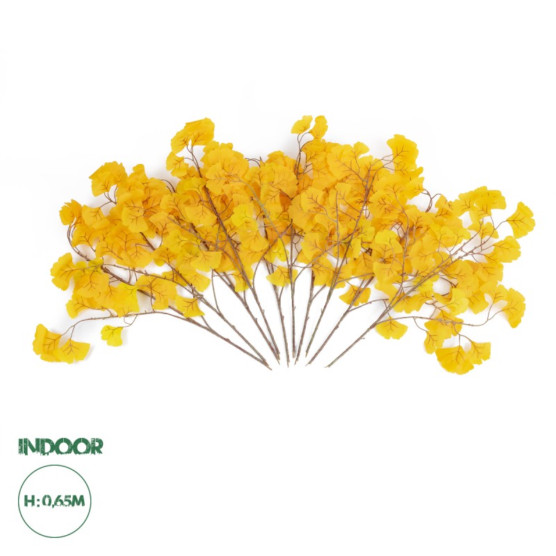 GloboStar® Artificial Garden GINKGO BRANCH 20229 10 x Τεχνητά Διακοσμητικά Κλαδία Γκίγκο Π50 x Υ65cm GloboStar® Artificial Garden GINKGO BRANCH 20229 10 x Τεχνητά Διακοσμητικά Κλαδία Γκίγκο Π50 x Υ65cm