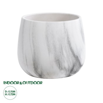 GloboStar® Artificial Garden CASTELLO 20549 Διακοσμητικό Κεραμικό Κασπώ Γλάστρα - Flower Pot Λευκό με Μαύρες Λεπτομέρειες Φ15 x Υ12cm GloboStar® Artificial Garden CASTELLO 20549 Διακοσμητικό Κεραμικό Κασπώ Γλάστρα - Flower Pot Λευκό με Μαύρες Λεπτομέρειες Φ15 x Υ12cm
