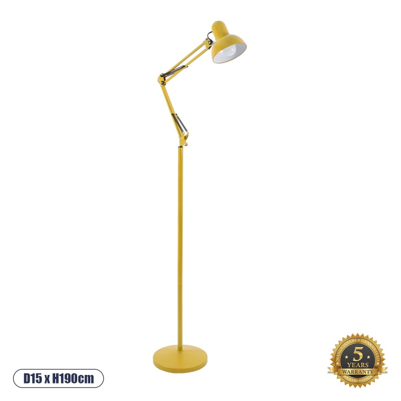 GLOBOSTAR® AUDREY 01472 Μοντέρνο Επιδαπέδιο Φωτιστικό με Ντουί 1 x E27 AC 220-240V IP20 - Κίτρινο - Μ15 x Π15 x Υ190cm GLOBOSTAR® AUDREY 01472 Μοντέρνο Επιδαπέδιο Φωτιστικό με Ντουί 1 x E27 AC 220-240V IP20 - Κίτρινο - Μ15 x Π15 x Υ190cm
