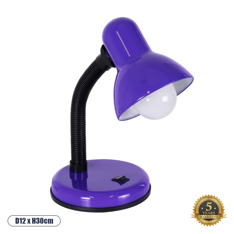 GLOBOSTAR® STUDENT 01537 Μοντέρνο Επιτραπέζιο Φωτιστικό Πορτατίφ με Ντουί 1 x E27 AC 220-240V IP20 - Μωβ - Μ12 x Π12 x Υ32cm GLOBOSTAR® STUDENT 01537 Μοντέρνο Επιτραπέζιο Φωτιστικό Πορτατίφ με Ντουί 1 x E27 AC 220-240V IP20 - Μωβ - Μ12 x Π12 x Υ32cm