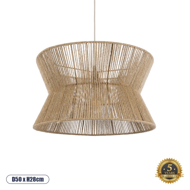 GLOBOSTAR® BISBEE 02204 Boho Κρεμαστό Φωτιστικό Οροφής με Ντουί 1 x E27 AC 220-240V IP20 - Μπεζ - Μ50 x Π50 x Υ28cm GLOBOSTAR® BISBEE 02204 Boho Κρεμαστό Φωτιστικό Οροφής με Ντουί 1 x E27 AC 220-240V IP20 - Μπεζ - Μ50 x Π50 x Υ28cm