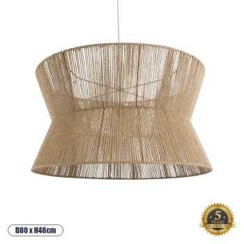 GLOBOSTAR® BISBEE 02205 Boho Κρεμαστό Φωτιστικό Οροφής με Ντουί 1 x E27 AC 220-240V IP20 - Μπεζ - Μ80 x Π80 x Υ48cm GLOBOSTAR® BISBEE 02205 Boho Κρεμαστό Φωτιστικό Οροφής με Ντουί 1 x E27 AC 220-240V IP20 - Μπεζ - Μ80 x Π80 x Υ48cm