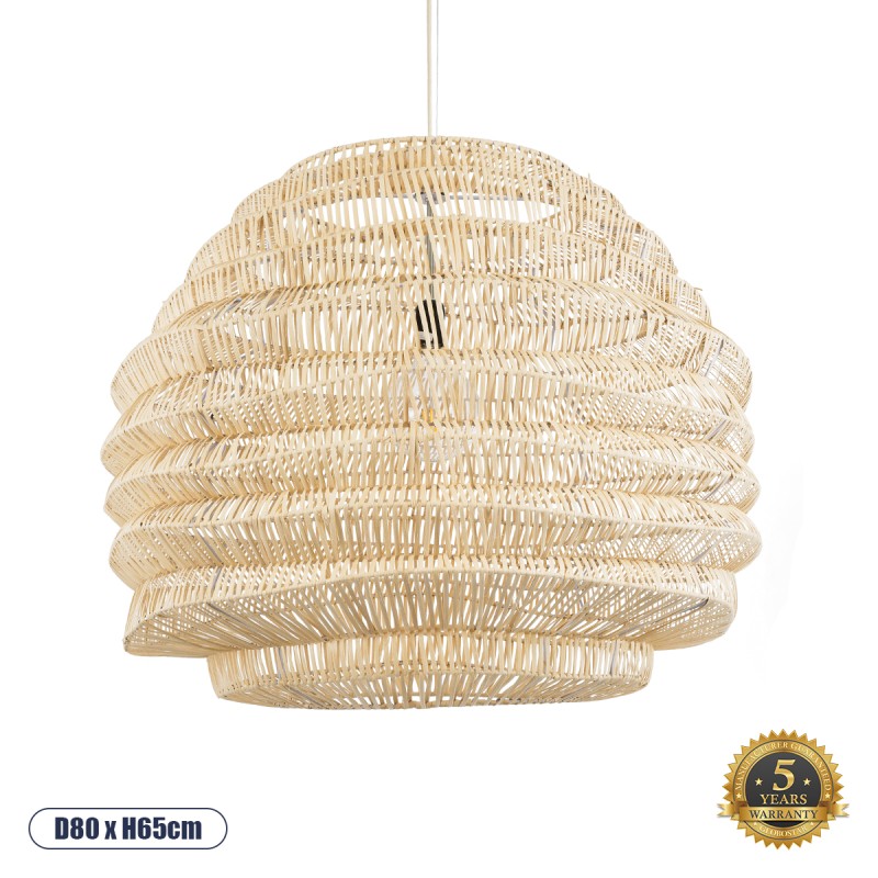 GLOBOSTAR® OREGON 02207 Boho Κρεμαστό Φωτιστικό Οροφής με Ντουί 1 x E27 AC 220-240V IP20 - Μπεζ - Μ80 x Π80 x Υ65cm GLOBOSTAR® OREGON 02207 Boho Κρεμαστό Φωτιστικό Οροφής με Ντουί 1 x E27 AC 220-240V IP20 - Μπεζ - Μ80 x Π80 x Υ65cm