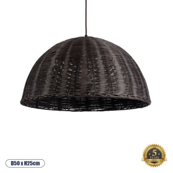 GLOBOSTAR® MONTANA 02381 Boho Κρεμαστό Φωτιστικό Οροφής με Ντουί 1 x E27 AC 220-240V IP20 - Καφέ - Μ50 x Π50 x Υ25cm GLOBOSTAR® MONTANA 02381 Boho Κρεμαστό Φωτιστικό Οροφής με Ντουί 1 x E27 AC 220-240V IP20 - Καφέ - Μ50 x Π50 x Υ25cm