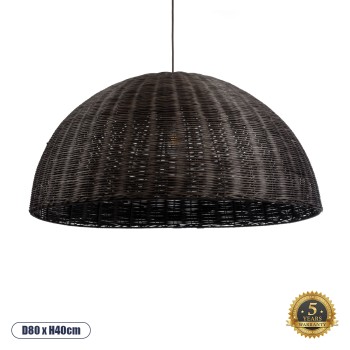 GLOBOSTAR® MONTANA 02382 Boho Κρεμαστό Φωτιστικό Οροφής με Ντουί 1 x E27 AC 220-240V IP20 - Καφέ - Μ80 x Π80 x Υ40cm GLOBOSTAR® MONTANA 02382 Boho Κρεμαστό Φωτιστικό Οροφής με Ντουί 1 x E27 AC 220-240V IP20 - Καφέ - Μ80 x Π80 x Υ40cm