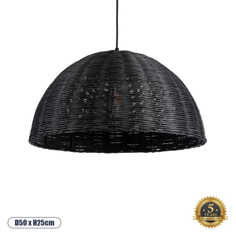 GLOBOSTAR® MONTANA 02383 Boho Κρεμαστό Φωτιστικό Οροφής με Ντουί 1 x E27 AC 220-240V IP20 - Μαύρο - Μ50 x Π50 x Υ25cm GLOBOSTAR® MONTANA 02383 Boho Κρεμαστό Φωτιστικό Οροφής με Ντουί 1 x E27 AC 220-240V IP20 - Μαύρο - Μ50 x Π50 x Υ25cm