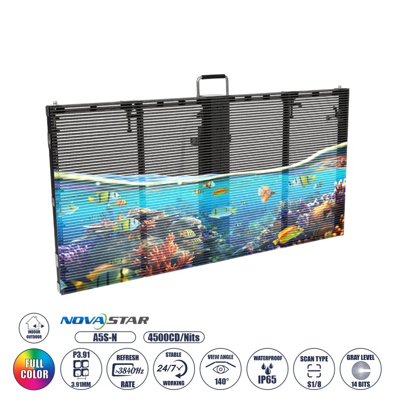GLOBOSTAR® TRUEVIEW 41006 Διάφανη Οθόνη Video Wall P3.91 Καμπίνα 100x50cm LED 130W 3840Hz 32768 Dots ≥4500cd/㎡ Nits AC 220-240V Εξωτερικού Χώρου IP65 Full Color S1/8 14Bits - Κάρτα NovaStar A5S-N - Nationstar SMD1921 & Yuanchi Driver - Μ100 x Π8 x Υ50 GLOBOSTAR® TRUEVIEW 41006 Διάφανη Οθόνη Video Wall P3.91 Καμπίνα 100x50cm LED 130W 3840Hz 32768 Dots ≥4500cd/㎡ Nits AC 220-240V Εξωτερικού Χώρου IP65 Full Color S1/8 14Bits - Κάρτα NovaStar A5S-N - Nationstar SMD1921 & Yuanchi Driver - Μ100 x Π8 x Υ50
