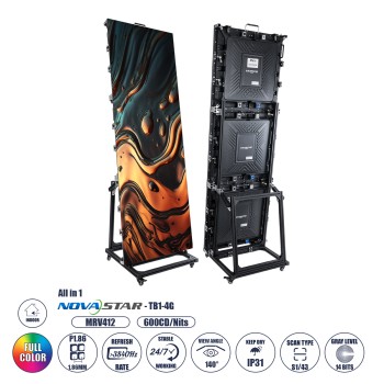 GLOBOSTAR® STANDWALL 41008 Διαφημιστικό Stand Προβολής / Οθόνη Video Wall P1.86 Καμπίνα 64x192cm LED 195W 3840Hz 288906 Dots ≥600cd/㎡ Nits AC 220-240V Εσωτερικού Χώρου IP31 Full Color S1/43 14Bits - Κάρτα NovaStar MRV412 - Controller TB1-4G - Kinglight SM GLOBOSTAR® STANDWALL 41008 Διαφημιστικό Stand Προβολής / Οθόνη Video Wall P1.86 Καμπίνα 64x192cm LED 195W 3840Hz 288906 Dots ≥600cd/㎡ Nits AC 220-240V Εσωτερικού Χώρου IP31 Full Color S1/43 14Bits - Κάρτα NovaStar MRV412 - Controller TB1-4G - Kinglight SM