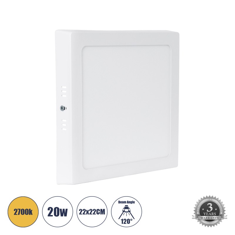 GLOBOSTAR® PANELO 60205 Panel Οροφής LED 20W 1800lm 120° AC 220-240V IP20 Θερμό Λευκό 2700K - Lumileds SMD Chip & TÜV SÜD Driver - Λευκό Γαλακτερό - Μ22 x Π22 x Υ3cm / Q20 x 20cm - 3 Χρόνια Εγγύηση GLOBOSTAR® PANELO 60205 Panel Οροφής LED 20W 1800lm 120° AC 220-240V IP20 Θερμό Λευκό 2700K - Lumileds SMD Chip & TÜV SÜD Driver - Λευκό Γαλακτερό - Μ22 x Π22 x Υ3cm / Q20 x 20cm - 3 Χρόνια Εγγύηση