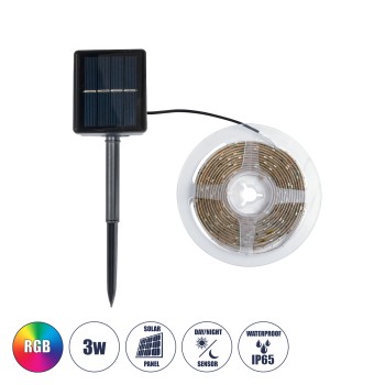 GloboStar® SOLAR LEDSTRIP 70421 Αυτόνομο Ηλιακό Σετ Ταινία LED 3m 3W/3m 90LED 2835 SMD 30lm/m 120° με Ενσωματωμένα Προγράμματα Λειτουργίας - Αδιάβροχο IP65 - RGB - Μ300 x Π0.8 x Υ0.3cm - 2 Χρόνια Εγγύηση GloboStar® SOLAR LEDSTRIP 70421 Αυτόνομο Ηλιακό Σετ Ταινία LED 3m 3W/3m 90LED 2835 SMD 30lm/m 120° με Ενσωματωμένα Προγράμματα Λειτουργίας - Αδιάβροχο IP65 - RGB - Μ300 x Π0.8 x Υ0.3cm - 2 Χρόνια Εγγύηση