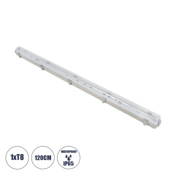 GLOBOSTAR® VIGAS 90612 Γραμμικό Βιομηχανικό Φωτιστικό Σκαφάκι Tri-Proof με Μεταλλικά Clips για 1 x Λάμπα T8 G13 120cm Τύπου Φθορίου LED Τροφοδοσίας Ενός Άκρου 120° AC 220-240V Αδιάβροχο IP65 - Γκρι με Διάφανο Κάλυμμα Πλαστικό PC - Μ126 x Π8 x Υ8.5cm GLOBOSTAR® VIGAS 90612 Γραμμικό Βιομηχανικό Φωτιστικό Σκαφάκι Tri-Proof με Μεταλλικά Clips για 1 x Λάμπα T8 G13 120cm Τύπου Φθορίου LED Τροφοδοσίας Ενός Άκρου 120° AC 220-240V Αδιάβροχο IP65 - Γκρι με Διάφανο Κάλυμμα Πλαστικό PC - Μ126 x Π8 x Υ8.5cm