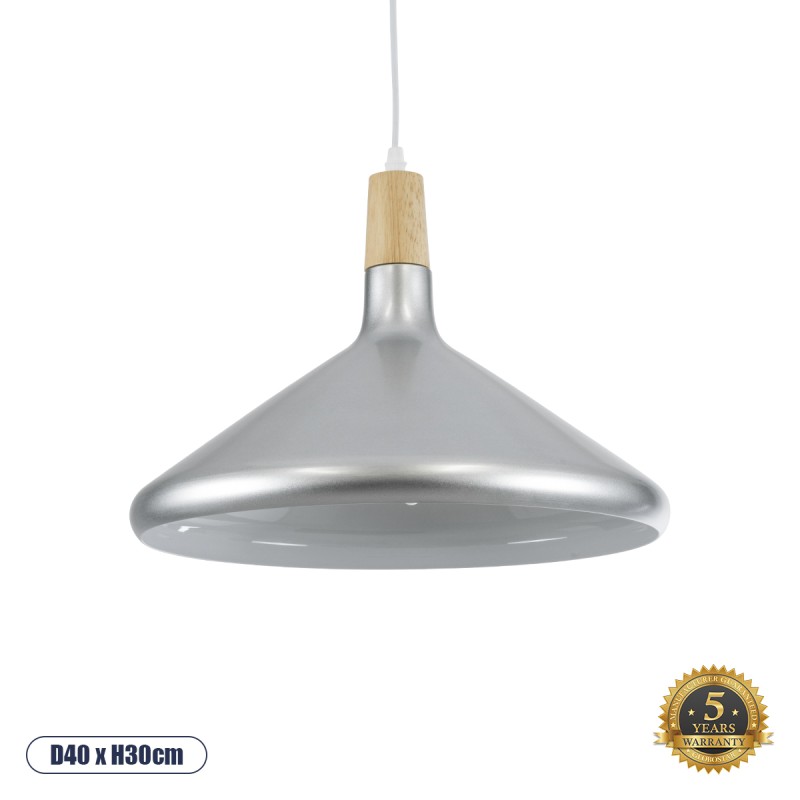GLOBOSTAR® FELICITA 01276 Μοντέρνο Κρεμαστό Φωτιστικό Οροφής με Ντουί 1 x E27 AC 220-240V IP20 - Ασημί & Μπεζ - Μ40 x Π40 x Y30cm GLOBOSTAR® FELICITA 01276 Μοντέρνο Κρεμαστό Φωτιστικό Οροφής με Ντουί 1 x E27 AC 220-240V IP20 - Ασημί & Μπεζ - Μ40 x Π40 x Y30cm