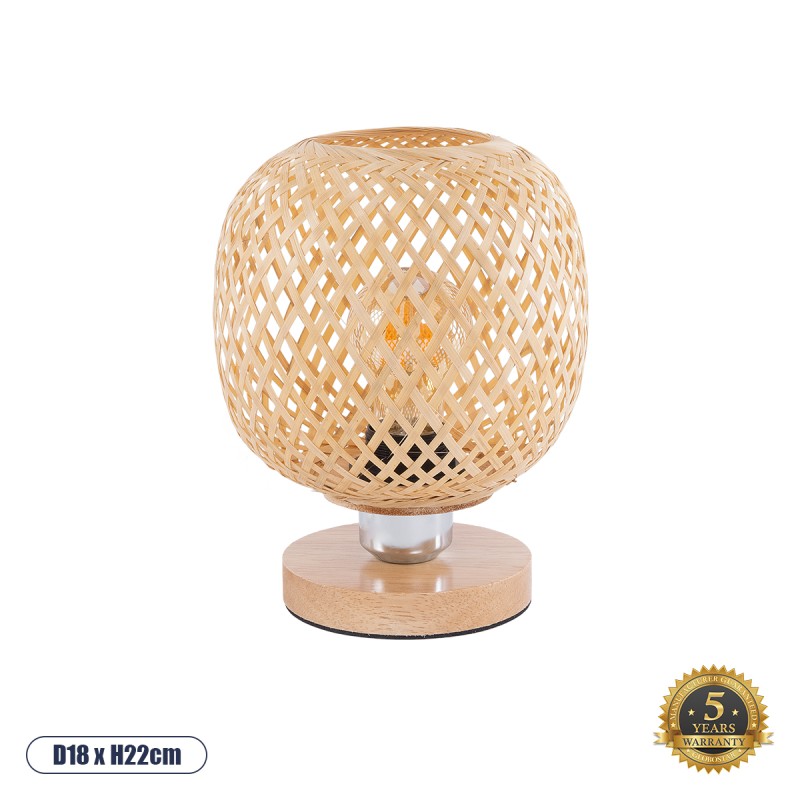 GLOBOSTAR® KERRY 01981 Boho Επιτραπέζιο Φωτιστικό Πορτατίφ με Ντουί 1 x E27 AC 220-240V IP20 - Μπεζ - Μ18 x Π18 x Υ25cm GLOBOSTAR® KERRY 01981 Boho Επιτραπέζιο Φωτιστικό Πορτατίφ με Ντουί 1 x E27 AC 220-240V IP20 - Μπεζ - Μ18 x Π18 x Υ25cm