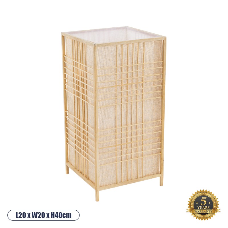 GLOBOSTAR® JUNIE 01997 Boho Επιδαπέδιο Φωτιστικό με Ντουί 1 x E27 AC 220-240V IP20 - Μπεζ - Μ20 x Π20 x Υ40cm