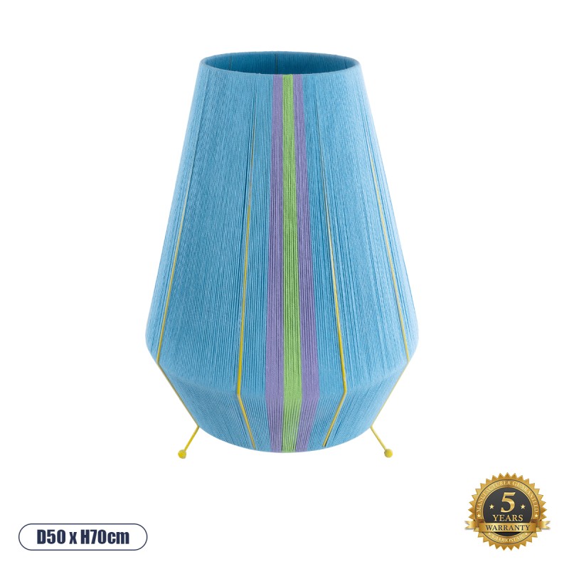 GloboStar® SALERNO 02333 Boho Επιδαπέδιο Φωτιστικό Μονόφωτο 1 x E27 IP20 Πολύχρωμο Βαμβακερό Νήμα - Μ50 x Π50 x Υ70cm GloboStar® SALERNO 02333 Boho Επιδαπέδιο Φωτιστικό Μονόφωτο 1 x E27 IP20 Πολύχρωμο Βαμβακερό Νήμα - Μ50 x Π50 x Υ70cm