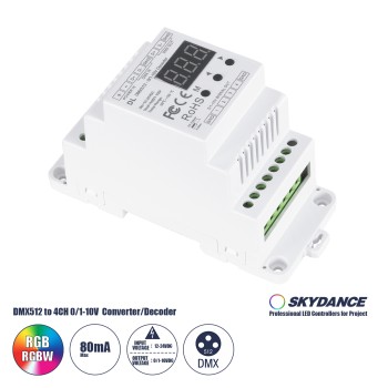 GloboStar® 73139 DL SKYDANCE DC DMX512 Signal Amplifier Din Rail Ράγας 2 Καναλιών DC 12-48V - IP20  Μ11.5 x Π5 x Υ6.5cm - 5 Χρόνια Εγγύηση GloboStar® 73139 DL SKYDANCE DC DMX512 Signal Amplifier Din Rail Ράγας 2 Καναλιών DC 12-48V - IP20  Μ11.5 x Π5 x Υ6.5cm - 5 Χρόνια Εγγύηση